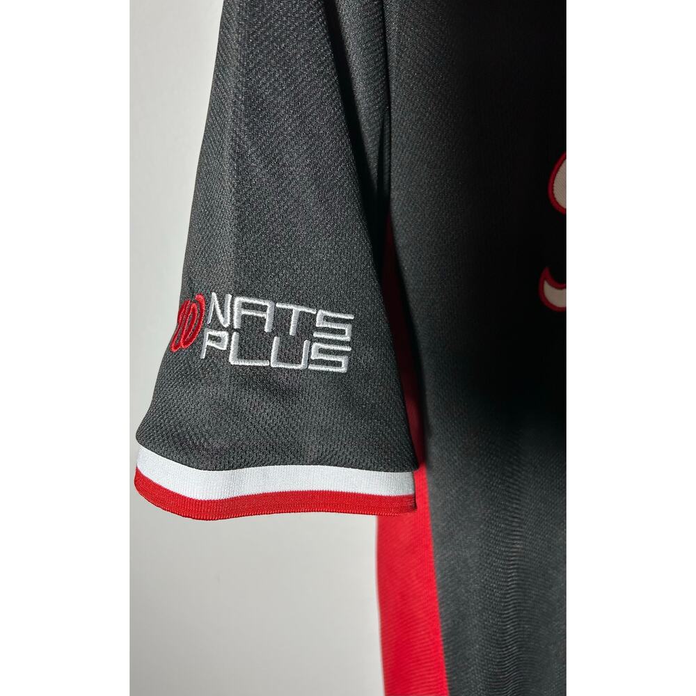 Washington Nationals 2019 MLB World Series  Black Baseball Jersey #8 Moore Sz Ld - Picture 5 of 11